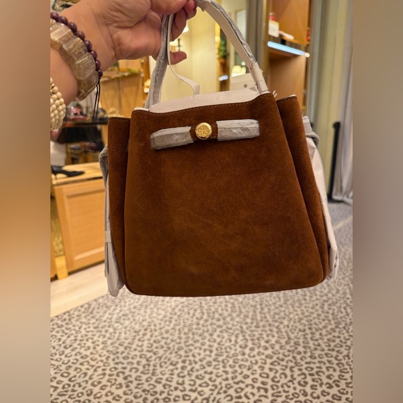 Tory Burch Romy Belted Suede Bucket Bag NWT - Picture 6 of 6